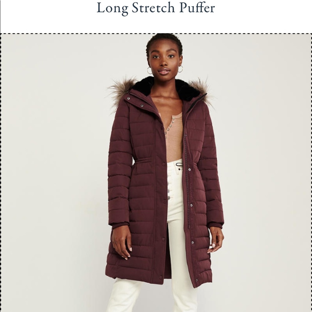 Abercrombie & Fitch Long stretch puffer